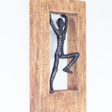 Standing Man Wood & Metal Wall Décor Frame