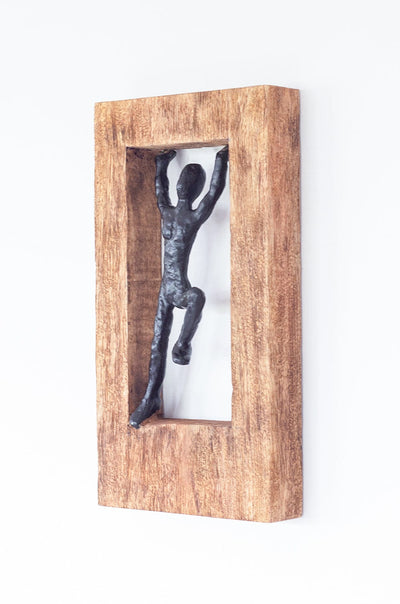 Standing Man Wood & Metal Wall Décor Frame