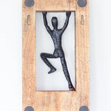 Standing Man Wood & Metal Wall Décor Frame