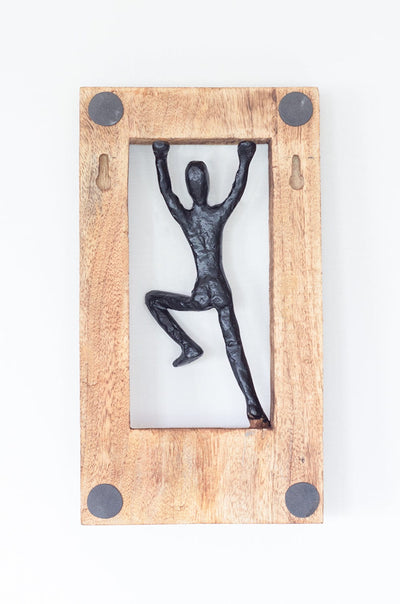 Standing Man Wood & Metal Wall Décor Frame