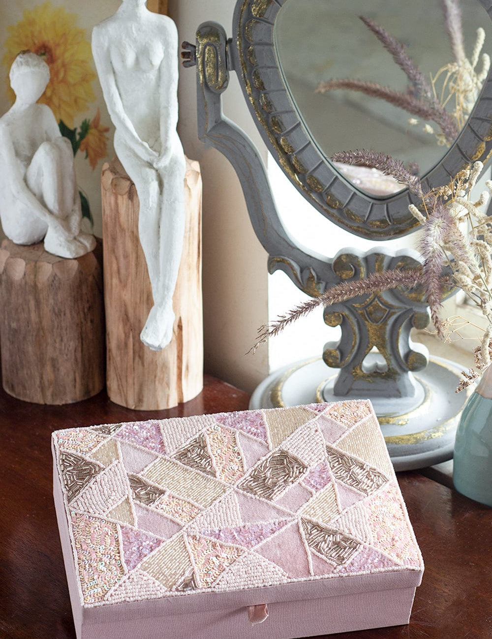 Stardust Beaded Jewellery Box