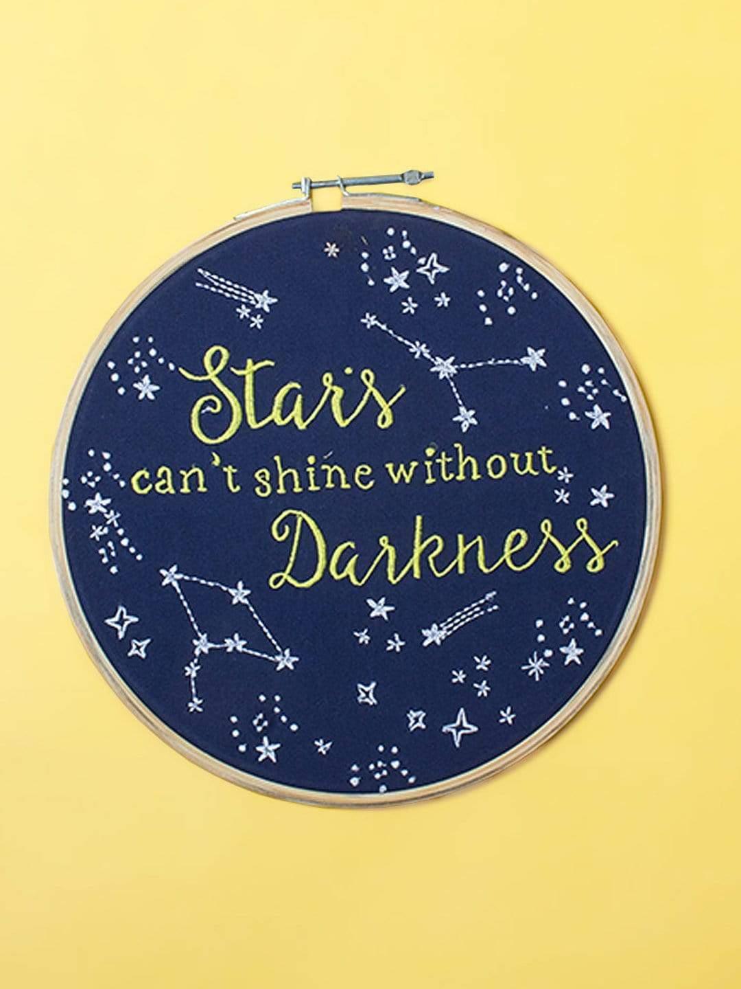 Stars Cant Shine Without Darkness Wall Hoop - 10 Inch