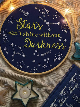 Stars Cant Shine Without Darkness Wall Hoop - 10 Inch