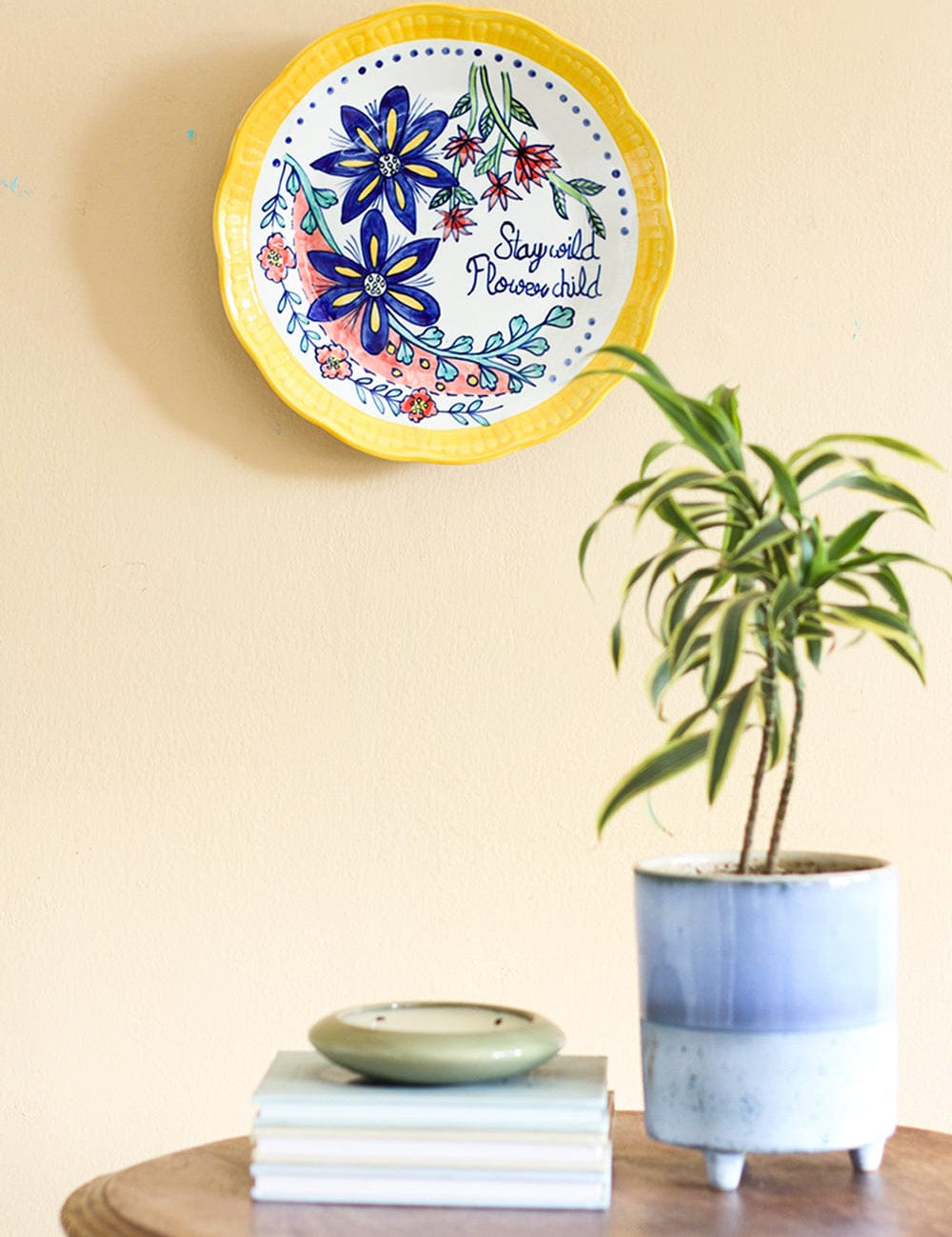 Stay Wild Flower Child Wall Plate
