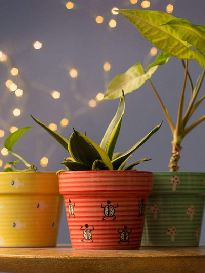 Stencil Planter- Lady Bug