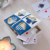 Storage Ace of Celebrations Hand Embroidery Beaded Cards Box