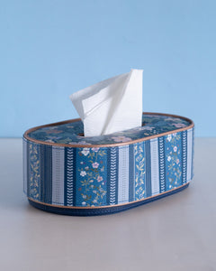 Storage Blue Vegan Leather Tissue Holder | The Wishing Chair