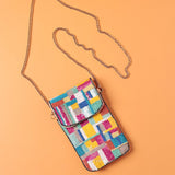 Storage Mira Handembroidered Phone Bag & Cards Holder with Crossbody Chain