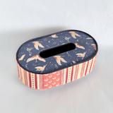 Storage Navy Vegan Leather Tissue Box | The Wishing Chair