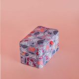 Storage Pearlised Paper Leather Mini Memento box- Blue Meadow