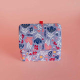 Storage Pearlised Paper Leather Mini Memento box- Blue Meadow