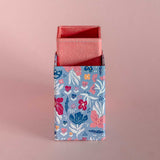 Storage Pearlised Paper Leather Secret Inkwell- Blue Meadow