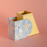 Storage Pearlised Paper Leather Secret Inkwell- Garden Fog