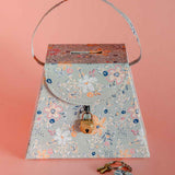 Storage Pearlised Paper Leather Triangle Piggy Bank - Garden Fog