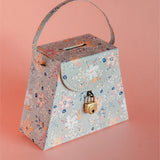 Storage Pearlised Paper Leather Triangle Piggy Bank - Garden Fog