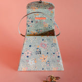 Storage Pearlised Paper Leather Triangle Piggy Bank - Garden Fog
