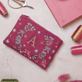 Storage Secret Garden Embroidered Monogram Coin Pouch | The Wishing Chair