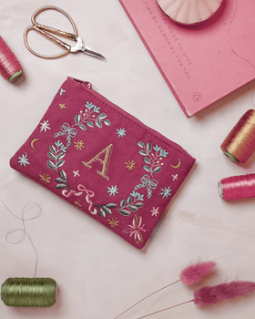 Storage Secret Garden Embroidered Monogram Coin Pouch
