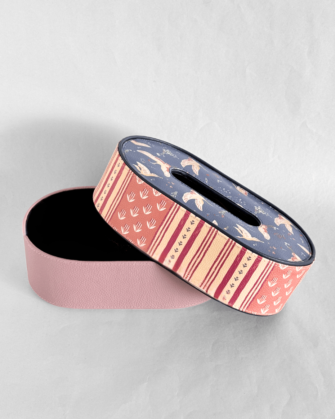 Storage Vegan Leather Tissue Box
