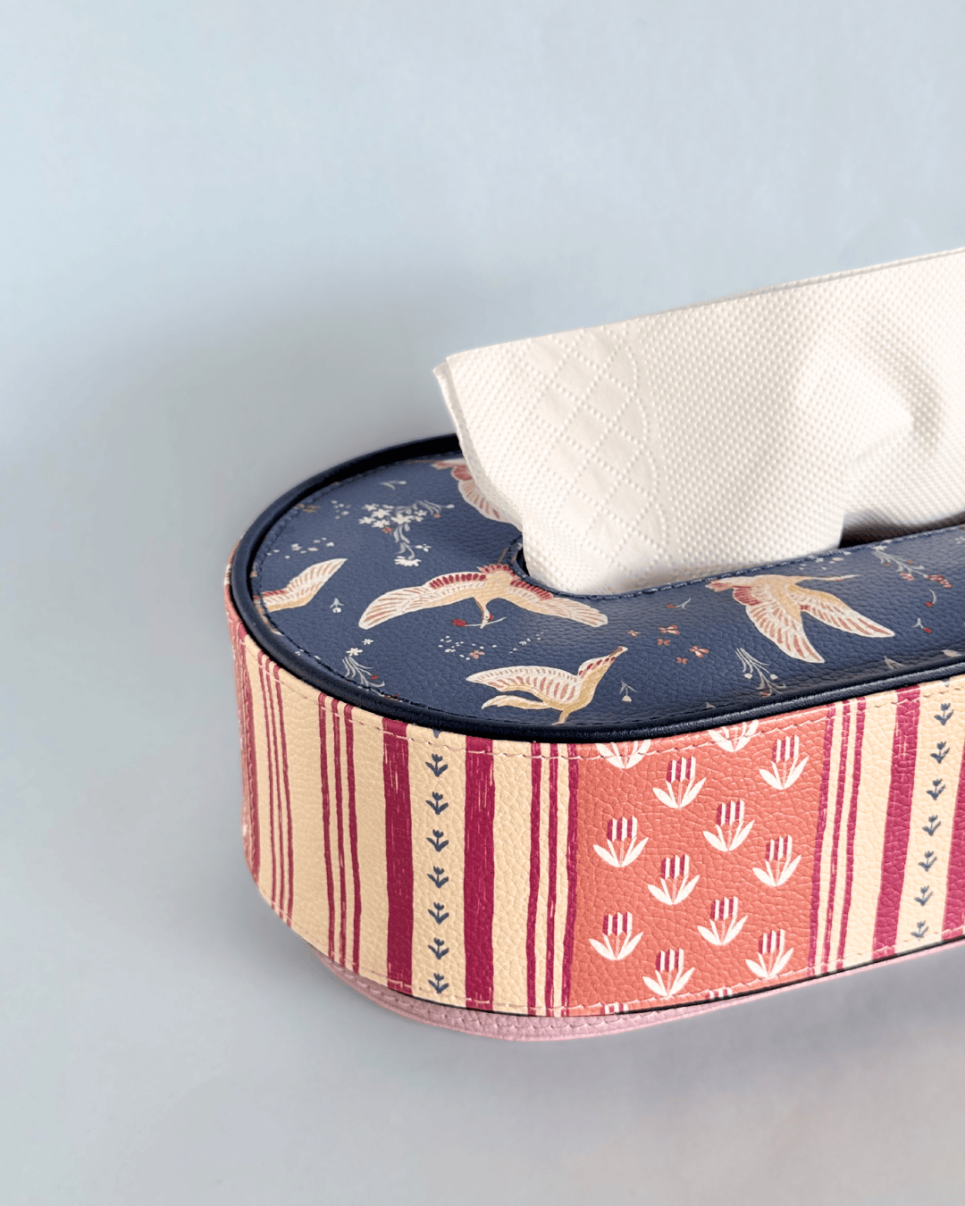 Storage Vegan Leather Tissue Box
