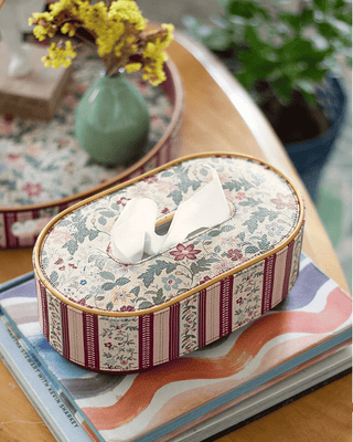 Storage Vegan Leather Tissue Box