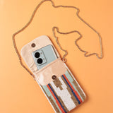  Storage Zoey Handembroidered Phone Bag & Cards Holder with Crossbody Chain - Zoey Hand Embroidered Phone Bag & Cards Holder with Cross body Chain - The Wishing Chair 