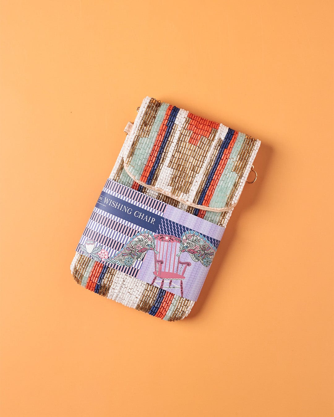  Storage Zoey Handembroidered Phone Bag & Cards Holder with Crossbody Chain - Zoey Hand Embroidered Phone Bag & Cards Holder with Cross body Chain - The Wishing Chair 