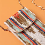  Storage Zoey Handembroidered Phone Bag & Cards Holder with Crossbody Chain - Zoey Hand Embroidered Phone Bag & Cards Holder with Cross body Chain - The Wishing Chair 