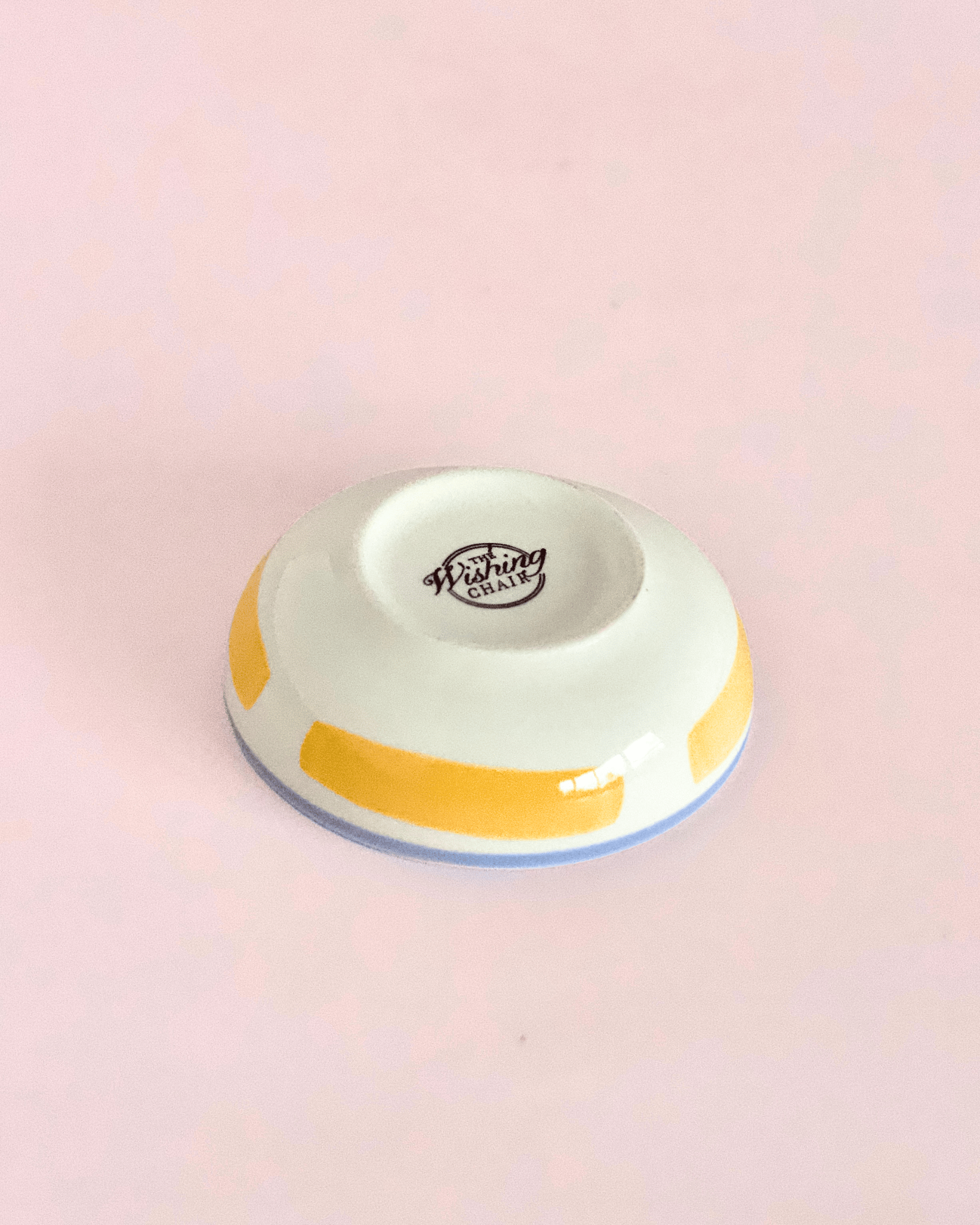Stripe & Stem Handpainted Ceramic Nut Bowl - Set of 4