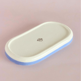 Stripe & Stem Handpainted Ceramic Oval Platter