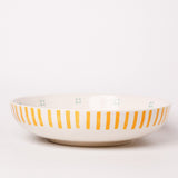 Stripe & Stem Handpainted Ceramic Pasta Bowl 21 cms