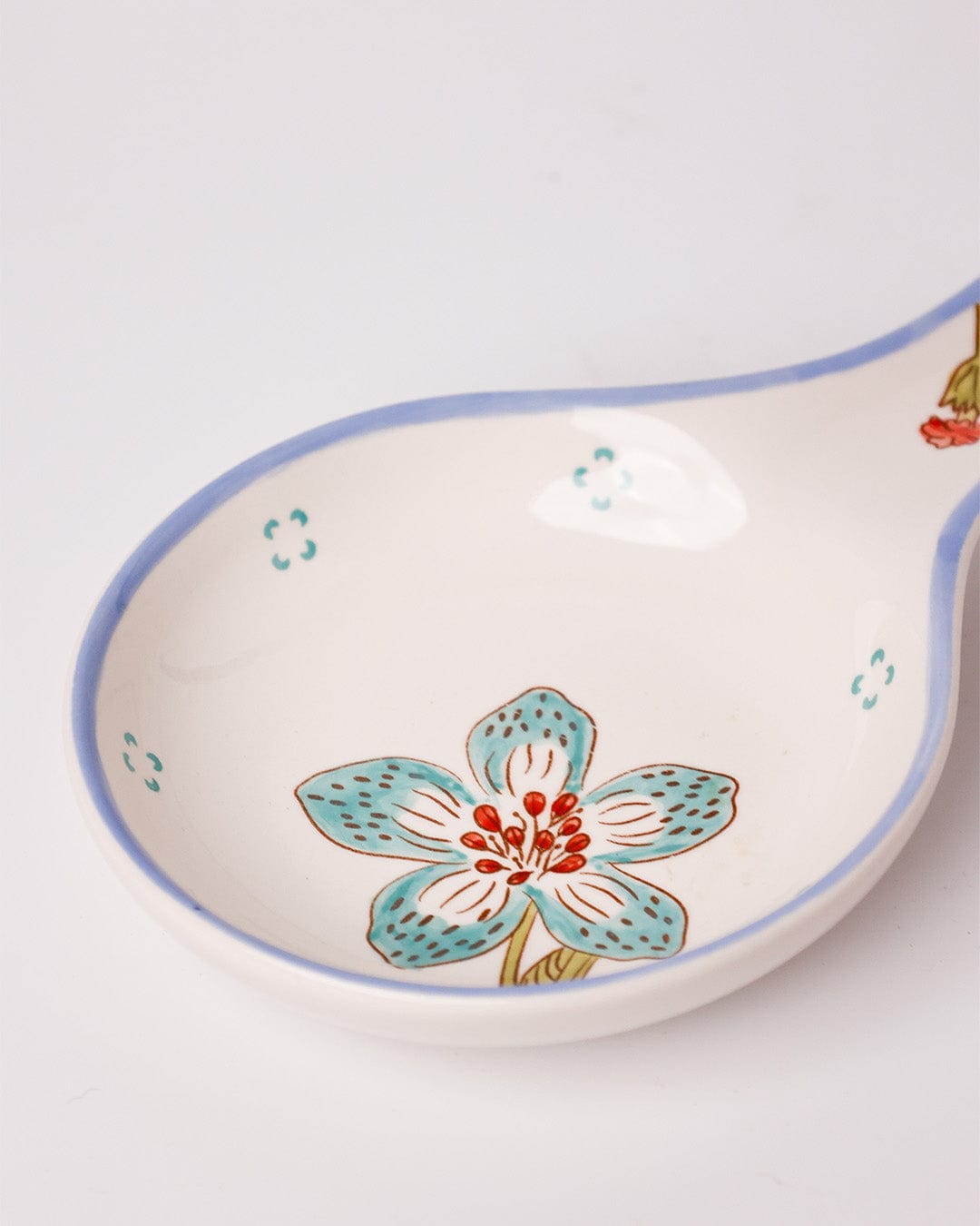 Stripe & Stem Handpainted Ceramic Spoon Rest | The Wishing Chair
