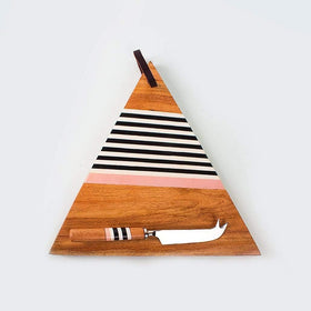 Stripes Cheese Board & Knife Set