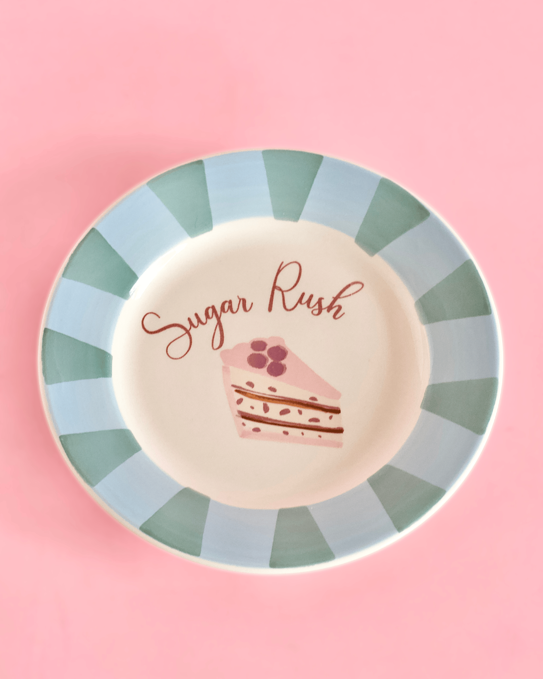 Sugar Rush Handpainted Ceramic Dessert Plate - Set of 4
