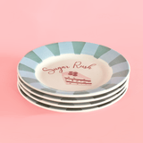 Sugar Rush Handpainted Ceramic Dessert Plate - Set of 4