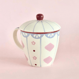 Sundrop Handpainted Ceramic Coffee Mug With Lid 385 ml