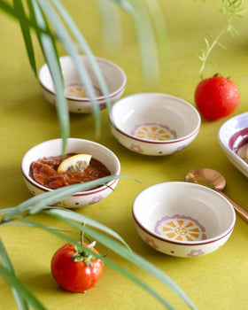 Sundrop Handpainted Ceramic Nut Bowl - Set of 4