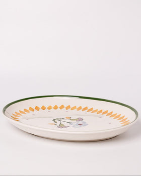 Sundrop Handpainted Ceramic Oval Plate 30 cm