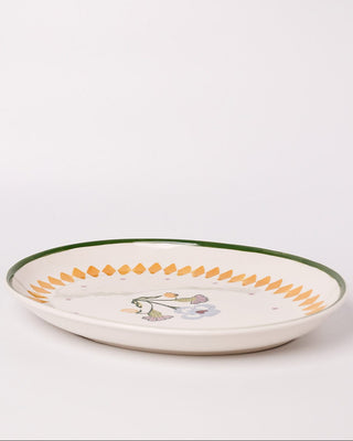 Sundrop Handpainted Ceramic Oval Plate 30 cm