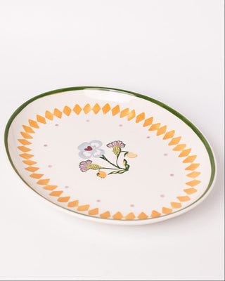 Sundrop Handpainted Ceramic Oval Plate 30 cm