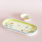 Sundrop Handpainted Ceramic Oval Platter & Nutbowl