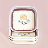 Sundrop Handpainted Ceramic Square Snack Plate - Set of 4 | The Wishing Chair