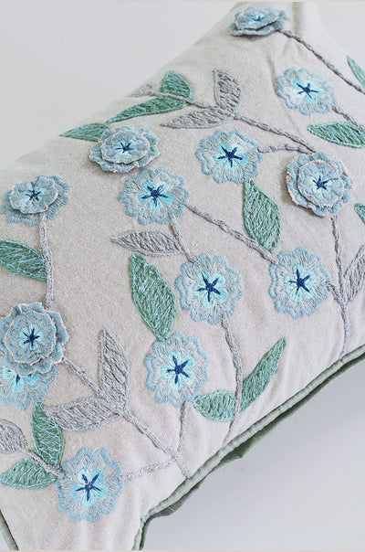 Sweet Stems Embroidered Cushion Cover