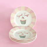 Sweet Tooth Handpainted Ceramic Dessert Plate - Set of 4 | The Wishing Chair