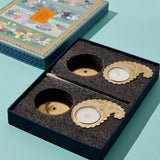 Swirl Tealight Holders with Stand Gift Box - Set of 2