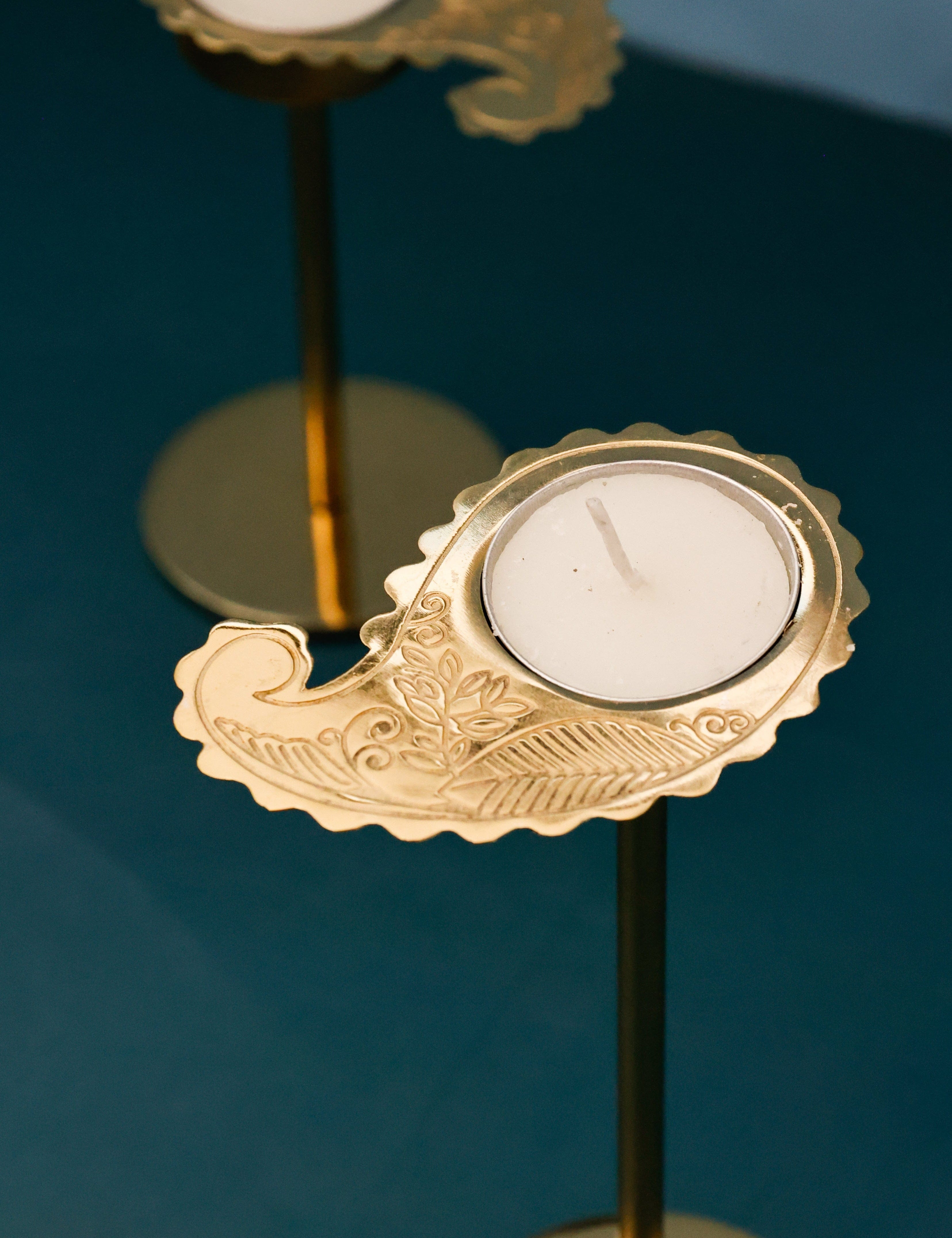 Swirl Tealight Holders with Stand Gift Box - Set of 2