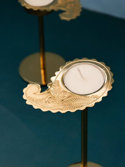 Swirl Tealight Holders with Stand Gift Box - Set of 2