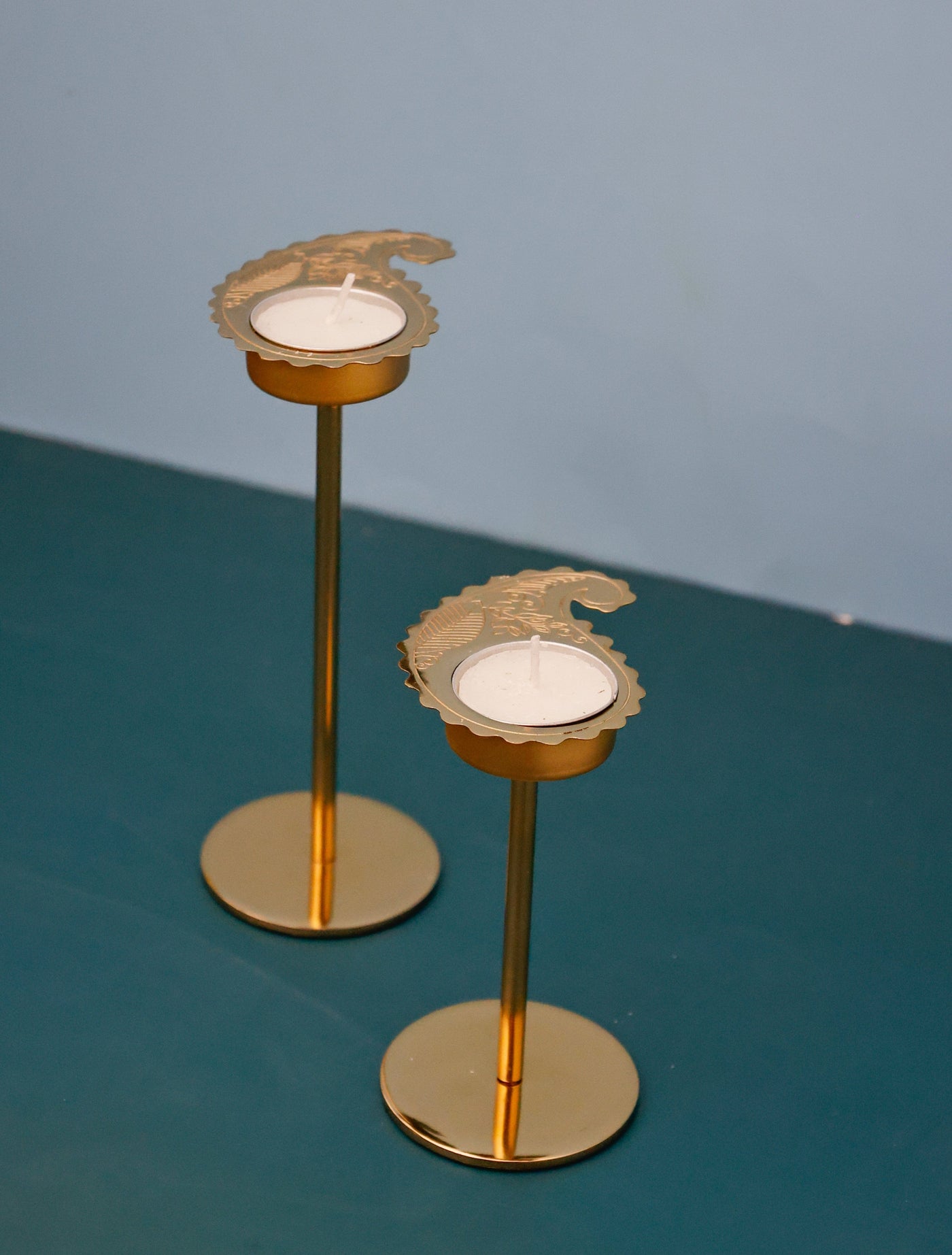 Swirl Tealight Holders with Stand Gift Box - Set of 2