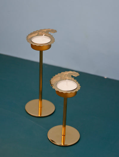 Swirl Tealight Holders with Stand Gift Box - Set of 2