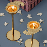 Swirl Tealight Holders with Stand Gift Box - Set of 2